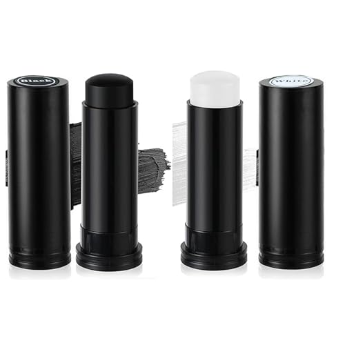 Maquillaje Halloween Blanco y Negro, Pinturas Cara para Adulto Halloween, Pinturas Corporales para Teatral Carnaval Fiesta Cosplay (Negro Blanco)