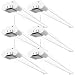 Sunco Lighting 6 Pack Industrial LED Shop Light, 4 FT, Linkable Integrated Fixture, 40W=260W, 5000K Daylight, 4000 LM, Surface + Suspension Mount, Pull Chain, Utility Light, Garage- Energy Star