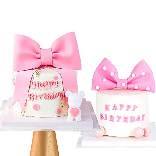 Pink Bow Cake Topper Bow Cake Decoration Baby Girl Cake Decoration Baby Shower Cake Topper For Girl Eva #TOP2