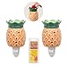 Deco Plug-in Fragrance Wax Melt Warmer, Set of 2 Includes 4 Wax Cubes (5x3) - Pineapple