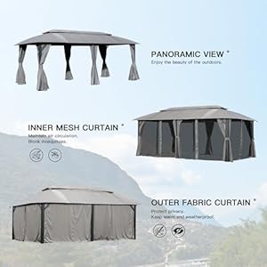   Domi-Gazebo-10x20FT-Outdoor-Gazebo-with-Double-Roofs-Privacy-Curtains-Mosquito-Nettings-Heavy-Duty-Metal-Frame-Party-Tent-Canopy-for-Patio-Backyard-Deck-Lawn-Grey