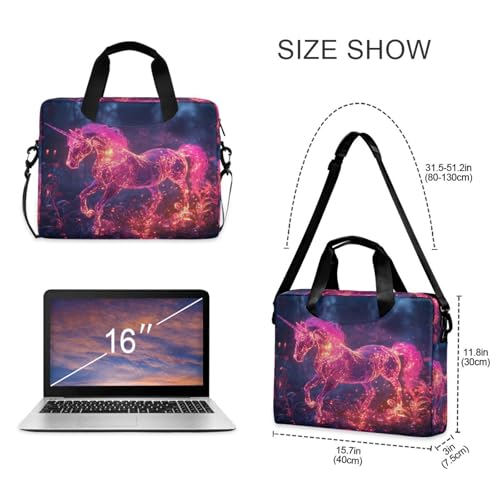 Bolso para portátil 15.6'' rosa unicornio miniatura 5