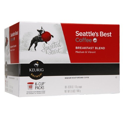 Seattle's Best CoffeeK-Cup Pods, Breakfast Blend, Medium Roast , Smooth-Roasted K-Cups for Keurig K-Cup Brewers, 10 CT K-Cups/Box (Pack of 3 Boxes)