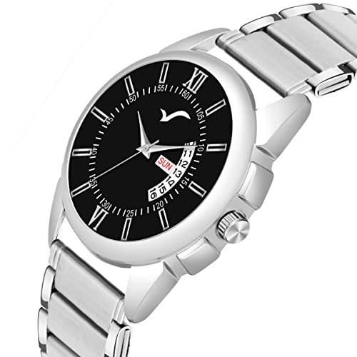 Image of WRIGHTRACK New Generation Analog Day Date Functioning /Working Stainless Steel Chain Watch for Men & Boys