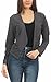 Produktbild Malito Damen Blazer ohne Kragen | Sakko im Basic Look | Kurzjacke mit Zipper | Jacke - Jackett - Blouson 6040 (dunkelgrau, S)