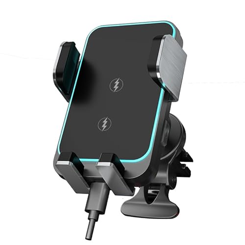 HUAZHYON Car Phone Holder Wireless Charger, 15W Fast Charging Auto Clamping Car Charger Phone Mount Holder fit for Dash Windshield for iPhone 17 16 15 14 13 12 11 Pro Max, Galaxy S24+ and more