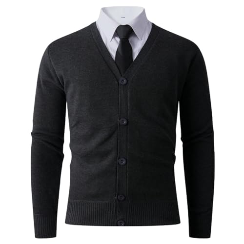 Pull en tricot pour homme à col en V idéal pour le bureau et le week-end