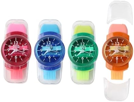 4Pcs Unique Watch-Shaped 3-in-1 Multifunctional Sharpener for Art Supplies Stationery Lovers image 2