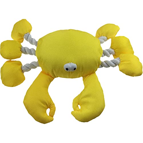 FRED&RITA Juguete para perro Cangrejo Amarillo con cuerda 28 cm 1 unidad