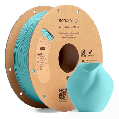 Image of Snapmaker Matte PLA Filament 1.75mm, RFID 3D Printer Filament for Snapmaker U1, Dimensional Accuracy + /- 0.02mm, 300mm /s High Speed Printing Clog-Free for Most FDM Printers,1kg(2.2lbs) Celestial Blue