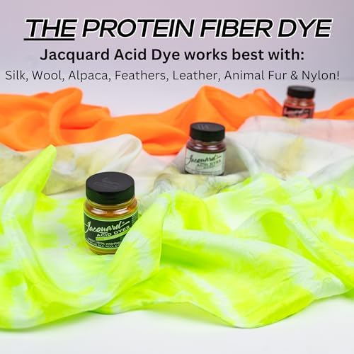 Jacquard Yün, İpek ve Diğer Protein Lifleri için Asit Boyası, 1/2 oz Kavanoz, Konsantre Toz, Ateş Kırmızısı 611/2 - Görsel 4