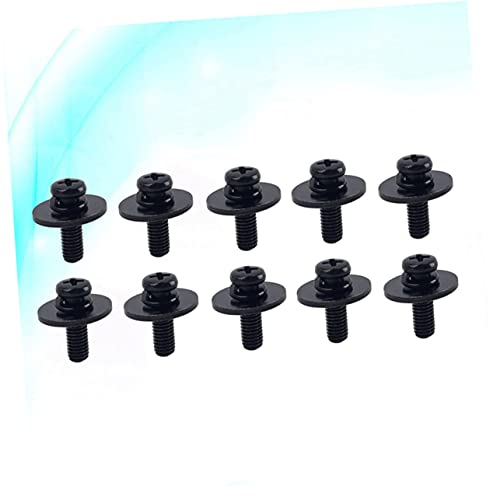 10 piezas de tornillos de fijación negros para tambor con arandelas para accesorios de montaje de tensores de tambor miniatura 7