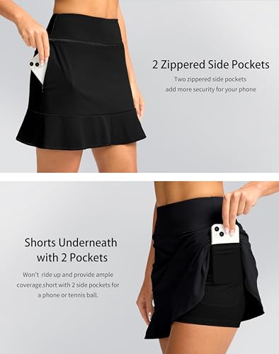 Viodia 16" Golf Skorts for Women High Waisted Tennis Skirt Athletic Skorts Skirts for Women Built-in Shorts with 5 Pockets4