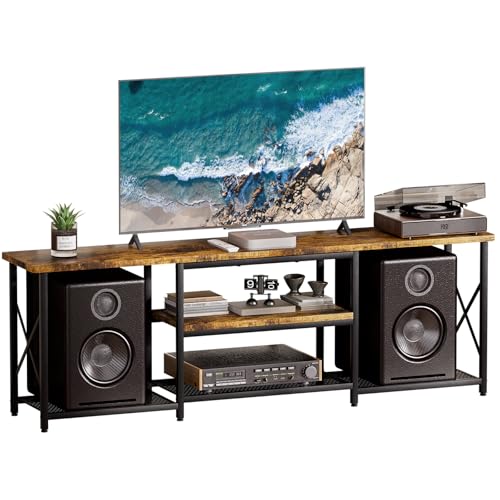 Yorbay TV-Schrank: TV Lowboard mit Offenen Stauraum für Fernseher bis zu...