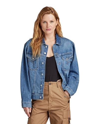 G-Star Raw Chaqueta Vaquera Relajada, Faded Cliffside Blue D24347-D536-G326, L Para Mujer G-Star Raw Chaqueta Vaquera Relajada, Faded Cliffside Blue D24347-D536-G326, L Para Mujer