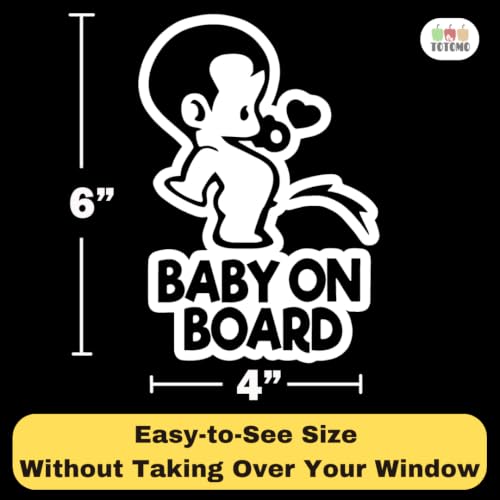 TOTOMO bébé à bord autocollant - signe de décalcomanie de sécurité drôle mignon pour les fenêtres et les pare-chocs de voitures - pipi garçon ALI-034 – vue 5