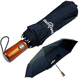 NEW Premium Large Windproof Double Canopy Umbrella for Rain - Travel Umbrella - Compact Automatic Umbrella - Folding Umbrella for Backpack - Portable Umbrella Auto - Oversized Umbrella Black Umbrella for Men and Women - Mens Umbrella Compact