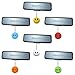HappyBalls Happy Smiley Face Car Antenna Balls/Mirror Danglers/Auto Dashboard Buddies (Pack of 6) (Assorted Colors)