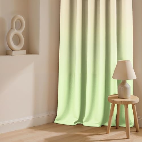 Image of Ultimate Trends Room Darkening Ombre Curtain | Polyester Gradient | Room Doors and Window| 5 FEET Pack of 2, Rose Spring