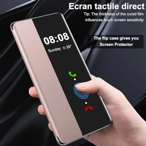 Coque Samsung A57 pour Sorties Étui Portefeuille Rose - 3