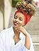 Harewom Headwraps for Women Solid Color Fashion Long Hair African Turban Muslim Headband for Braids Locs Curly Hair Orange