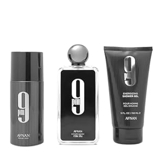 Afnan 9 PM Luxury Perfume Gift Set – Eau De Parfum (3.4 Oz), Deodorant (5.0 Oz), Shower Gel (5.0 Oz)