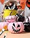 2 Inch Mini Foam Pumpkins for Decorating - 16PCS Small Plastic Pumpkins Bulk for Fall Decor, Black & Pink Artificial Fake Pumpkin Perfect for Halloween Thanksgiving Decoration Fall Weding Decor
