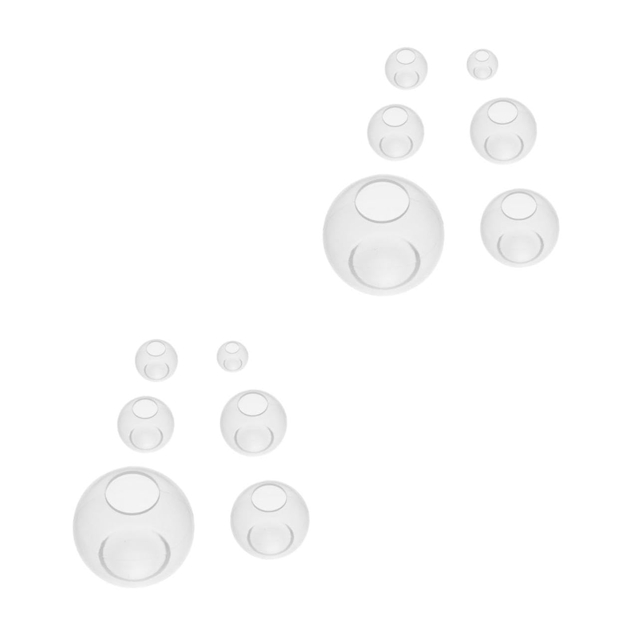 DOITOOL 2 Series Moldes De Silicona Para Esferas De Cristal De Moldes Redondos No Pegajosos Para Manualidades Diy Duraderos Y Reutilizables 6 Piezas X 2