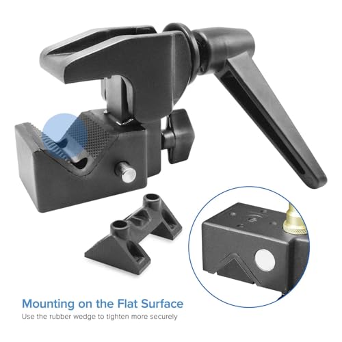 Image of PHOTOMAX C Clamp with Metal Stud Universal 1 /4 inch & 3 /8 inch Screw for Multi Purposes, 40 Lbs High Loading Super (C Clamp with Metal Stud Universal)