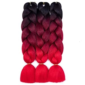 Ombre Braiding Hair Synthetic Jumbo...
