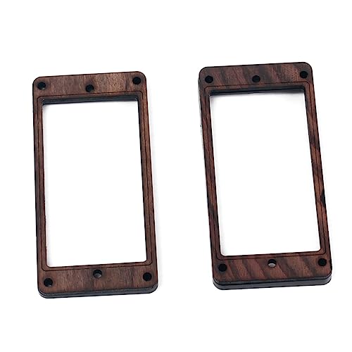 NOLITOY 2個 ピックアップリング ギターネックピックアップカバー エレキギターの ハムバッカーフレーム ハムバッカー取り付けリング ギターフレーム 木製