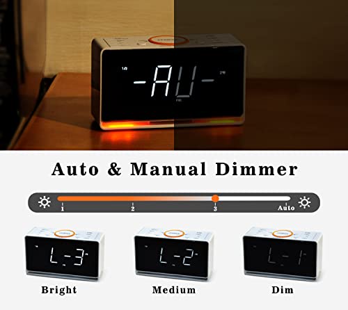 Itoma CKS718-NA Alarm Clock Radio, 1.4 Inch White Led Display Clock thumb #2