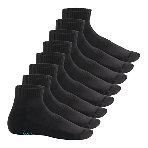 VoJoPi Sneaker Socken Herren, 5 Paar Baumwolle Sportsocken mit Dicke Frotteesohle, Laufsocken für Freizeit, Fitness, Laufen, Joggen - Atmungsaktive, Dämpfung, Anti-Blister, Schwarz Grau, Größe 39-46 9 Footstar Damen & Herren Kurzschaft Socken mit Frottee-Sohle (8 Paar) - Sneak it! - Schwarz 43-46