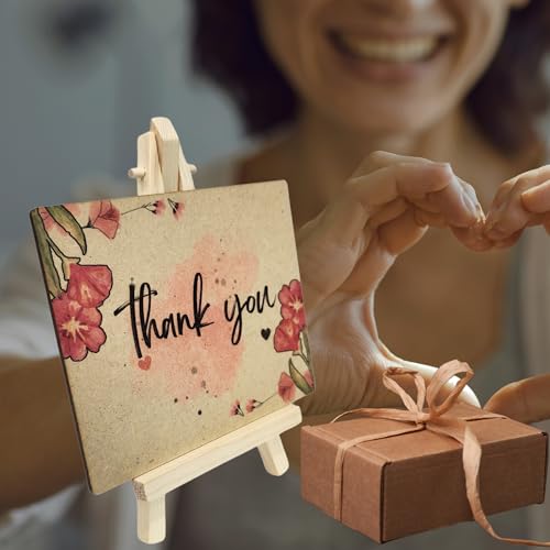 tinydabba Wooden Thank You Plaque with Easel – Gratitude Decor by tinydabba - 4
