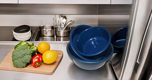 Image of Home and Kitchen Multipurpose Round Plastic Mixing Bowl (Multicolor) - Durable, Versatile, and Stylish! (Modern Set of 5)