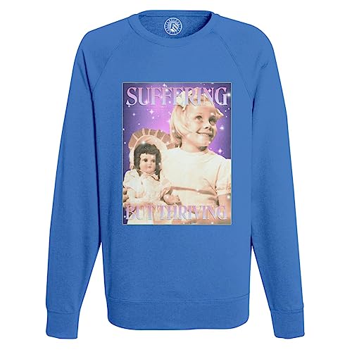 Sweatshirt Homme Suffering But Thriving pull vintage illustration humour parodie
