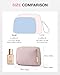 BAGSMART Small Makeup Bag, Travel Cosmetic Bag Make Up Pouch Small Travel Essentials for Women Dorm Room Essentials Pouch,Water-resistant Toiletry Bag,Makeup Organizer Bag, Pink