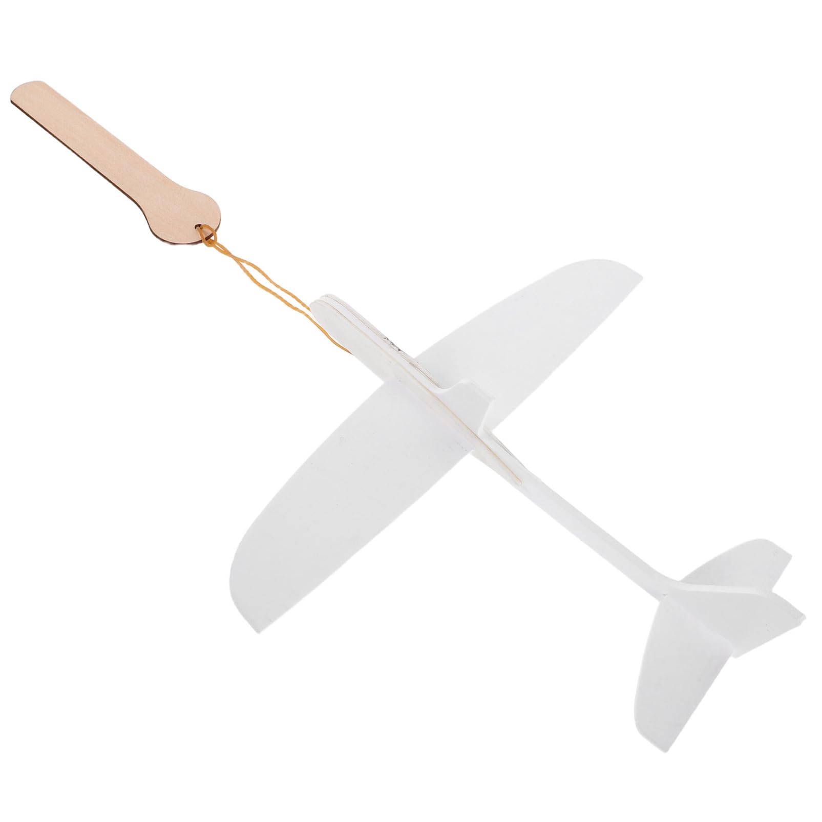 Yardwe White Foam Glider Airplane DIY Hand-paintable Model for Outdoor Flying Toy, Unfinished Foam Plane Glider for Boys and Girls and Adults, Lightweight Throwing Airplane Ornament