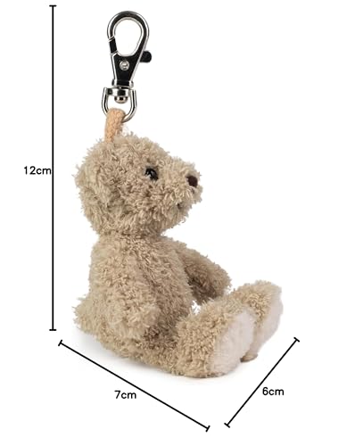 Schlüsselanhänger Plüsch Teddy Luca, Beige, Größe ca. 12 cm