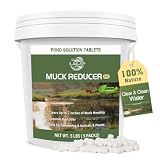 LMJP Muck Reducer - 5LB Natural Sludge Solution Tablets for Ponds & Lakes, Away Muck & Odor Control, Safe for Aquatic Life, Wildlife & Recreation, Treats Up to 30,000 Sq Ft