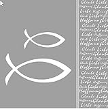 Ambiente Papierservietten - Servietten Lunch / Party / ca. 33x33cm Glaube Fisch Silver - First Communion - Kommunion und Konfirmation - Ideal Als Geschenk Und Tisch-Deko