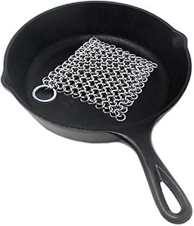 Dapper&Doll Cast Iron Cleaner - Chainmail Scrubber for Cast Iron Pans - Skillet