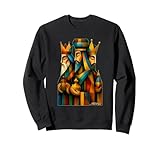 Tres Reyes Magos Arte Abstracto Natividad - Diseño de Navidad Sudadera