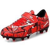 Estas botas de fútbol se adaptan a todos los niños y adultos, suelo firme y césped artificial.