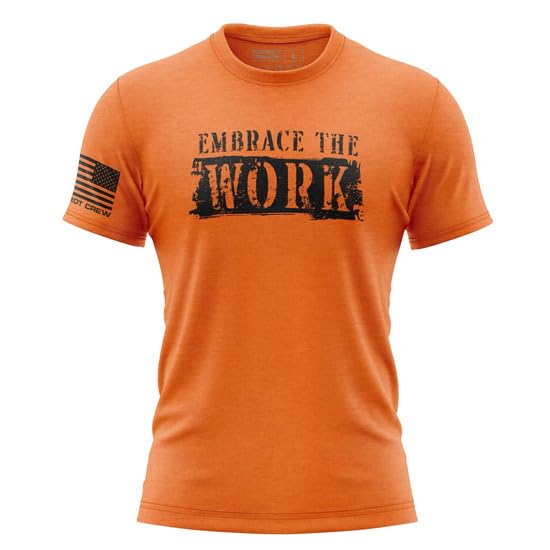 Men's Embrace The Work T-Shirt, American Graphic High-Visibility Tee, Patriotic, USA & Freedom Style Shirt