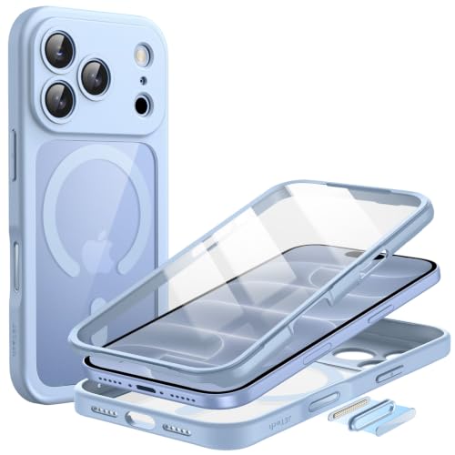JETech 360° Full Body Magnetic Case for iPhone 18 Pro, Glacier