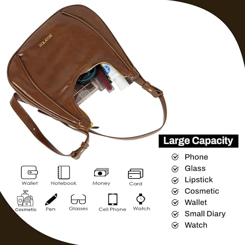 Image of Storite Women's Faux Leather Shoulder Handbags Hobo Bag