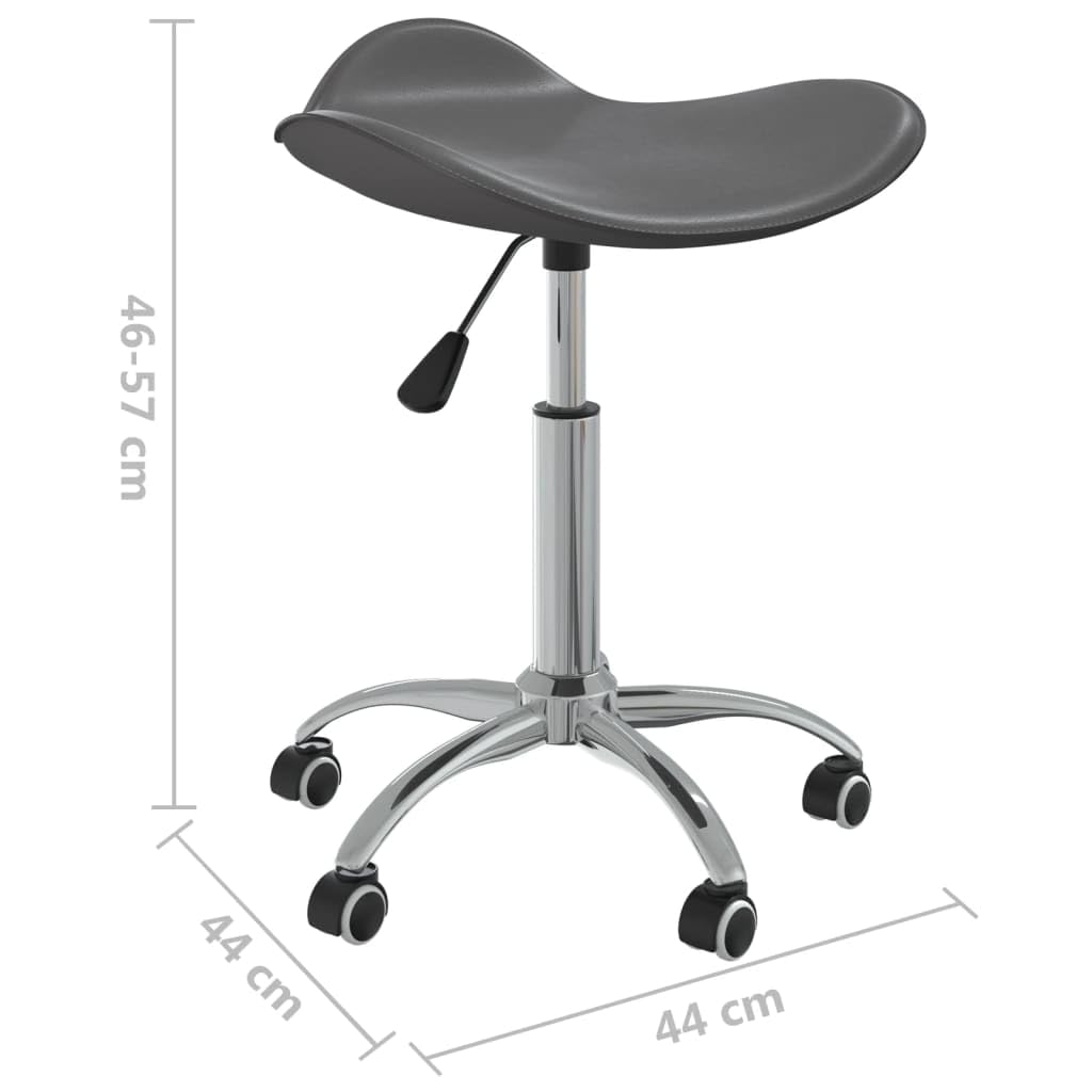 vidaXL Tabouret de Salon et Spa Chaise de Beauté Tabouret de Coiffure Chaise de Travail Réglable Pivotante Intérieur Gris Similicuir