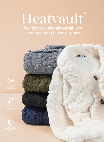 Dokotoo Winter Fleece Heating 2025 Jacket for Women Button Down Stand Collar with Pockets Coats4