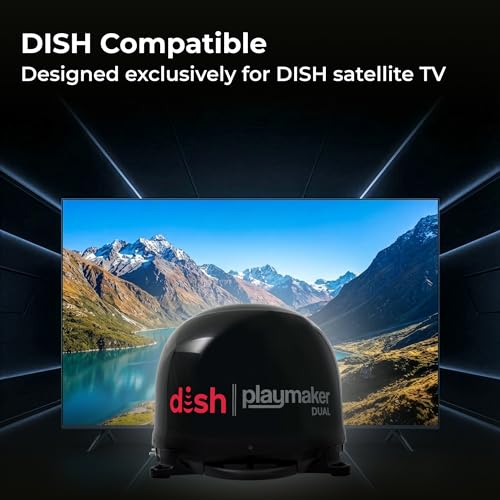 Image of Winegard PL-8035 Black Dish Playmaker, Dual HD RV Satellite Antenna Dual Receiver Capability